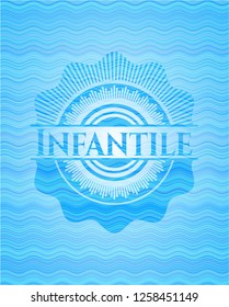 Infantile water wavec oncept emblem.