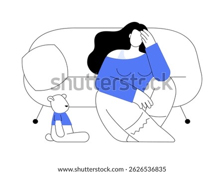Infantilism isolated cartoon vector illustrations. Adult woman feeling self-pity, disorders of human development, people bad habit, infantile and childish behavior vector cartoon.