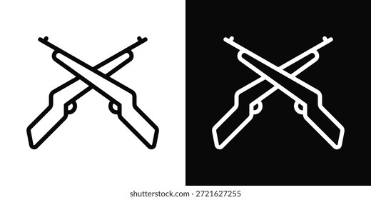 Infantry Icon White And Black Background Style