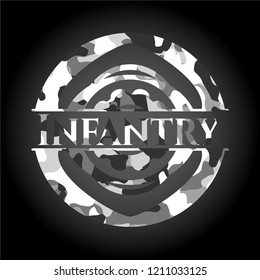 Infantry on grey camo texture