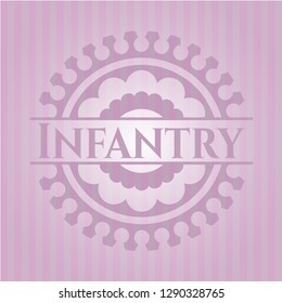 Infantry pink emblem. Retro