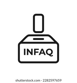 Infaq box outline icon, islamic vector illustration in trendy style. Editable graphic resources for many purposes.