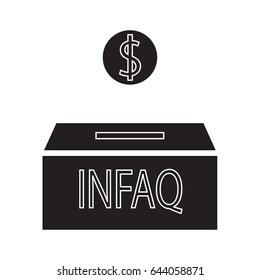 infaq icon flat black
