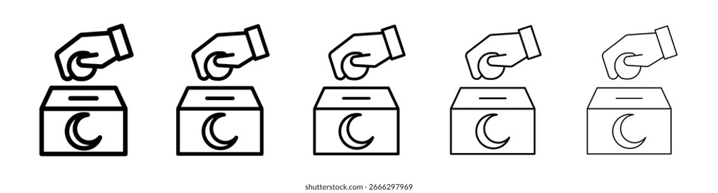 Logotipo del icono de Infaq en colección de líneas de trazo