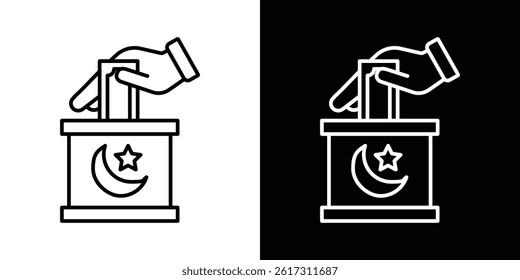 Infaq icon vector for web and mobile app. Symbol isolated.