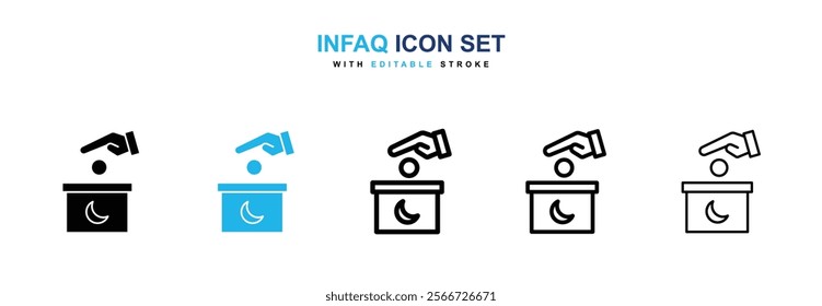 Infaq icons vector collection pack.