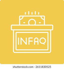 Infaq vector icon. Can be used for printing, mobile and web applications.