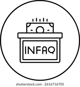 Infaq vector icon. Can be used for printing, mobile and web applications.