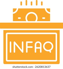 Icono de Vector de Infaq. Se puede utilizar para aplicaciones de impresión, móviles y de Web.