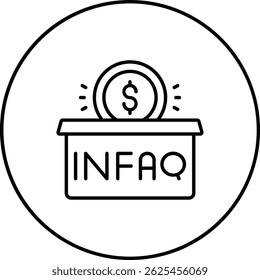 Infaq vector icon. Can be used for printing, mobile and web applications.