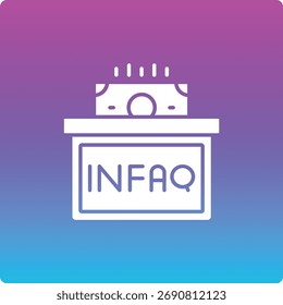 Icono de Vector de Infaq. Se puede utilizar para aplicaciones de impresión, móviles y de Web.