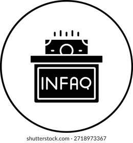 Icono de Vector de Infaq. Se puede utilizar para aplicaciones de impresión, móviles y de Web.