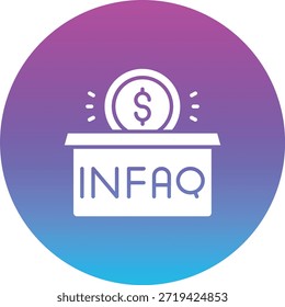 Icono de Vector de Infaq. Se puede utilizar para aplicaciones de impresión, móviles y de Web.