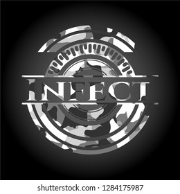 Infect on grey camouflage pattern