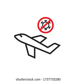 Infected Airplane icon simple, vector design