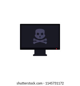 infected computer icon. Element of cyber security icon for mobile concept and web apps. Colored infected computer icon can be used for web and mobile