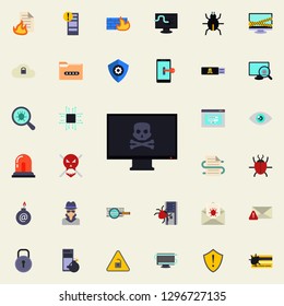 infected computer icon. Virus Antivirus icons universal set for web and mobile