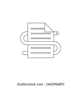 infected document icon. Element of virus antivirus for mobile concept and web apps icon. Outline, thin line icon for website design and development, app development