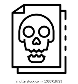 Infected files icon. Outline infected files vector icon for web design isolated on white background