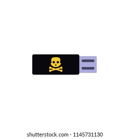 infected flash card icon. Element of cyber security icon for mobile concept and web apps. Colored infected flash card icon can be used for web and mobile