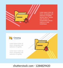 Infected folder  abstract corporate business banner template, horizontal advertising business banner.