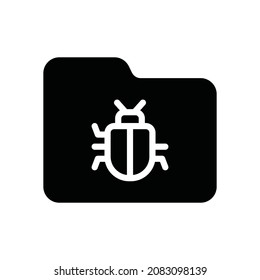 Infected Folder glyph icon white background