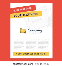 Infected folder  Title Page Design for Company profile ,annual report, presentations, leaflet, Brochure Vector Background