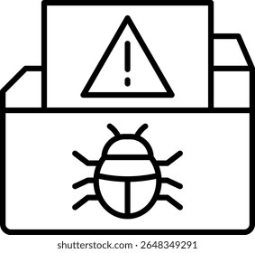 Infected folder vector icon. Can be used for printing, mobile and web applications.