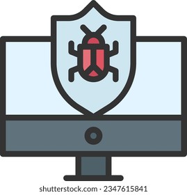 Infected Icon image. Suitable for mobile application.