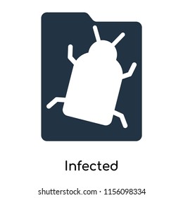 Infected icon vector isolated on white background, Infected transparent sign , symbols or elements in filled style