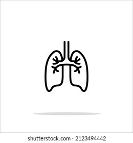 Infected lungs, coronavirus icon. For your design, logo. Vector illustration.