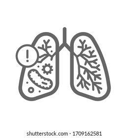 Infected Lungs Respiratory Disease Icon