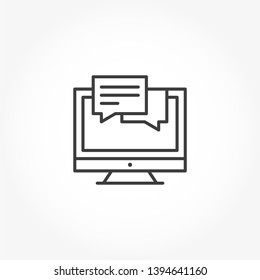 infected messages vector out line icon