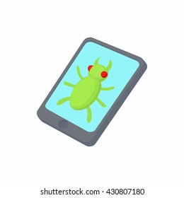 Infected smartphone icon