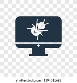 Infected vector icon isolated on transparent background, Infected transparency logo concept