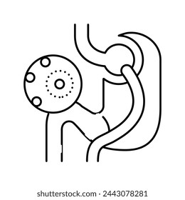 infection bariatric line icon vector. infection bariatric sign. isolated contour symbol black illustration