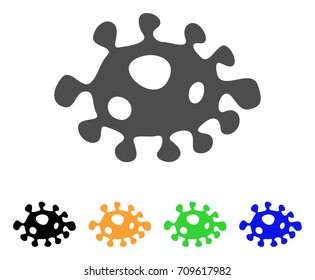 Infection Cell vector pictogram. Style is a flat graphic symbol in gray, black, yellow, blue, green color versions. Designed for web and mobile apps.