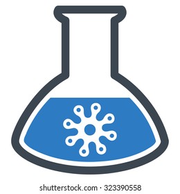 Infection Container vector icon. Style is bicolor flat symbol, smooth blue colors, rounded angles, white background.