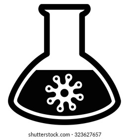 Infection Container vector icon. Style is flat symbol, black color, rounded angles, white background.