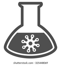 Infection Container vector icon. Style is flat symbol, gray color, rounded angles, white background.