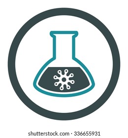 Infection Container vector icon. Style is bicolor flat rounded symbol, soft blue colors, rounded angles, white background.