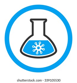 Infection Container vector icon. Style is bicolor flat rounded symbol, blue and gray colors, rounded angles, white background.