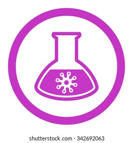 Infection Container vector icon. Style is flat rounded symbol, violet color, rounded angles, white background.