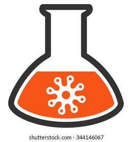 Infection Container vector icon. Style is bicolor flat symbol, orange and gray colors, rounded angles, white background.