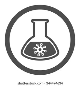 Infection Container vector icon. Style is flat rounded symbol, gray color, rounded angles, white background.