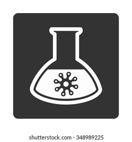 Infection Container vector icon. Style is flat rounded square button, white and gray colors, white background.