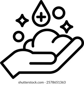 Infection Control Icon Line Vector Illustration
