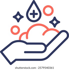 Infection Control Icon Outline Vector Illustration
