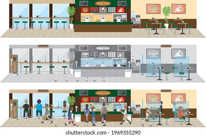 Infection control at restaurants. New style of restaurant.