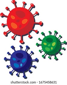 virüs, infection, corona, covid19, epidemic, illustration